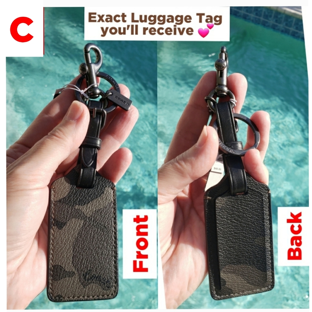 NEW Coach Camo Luggage Tag / Key Ring (1)...PLUS a tee is included!